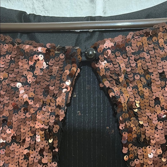 Rare women’s Sequin Dress in Shimmering Copper, open back medium - Picture 7 of 8